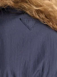 Short-Sleeved Technical Pongé Dress