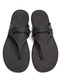 Horesebit Rubber Thong Slide Sandals