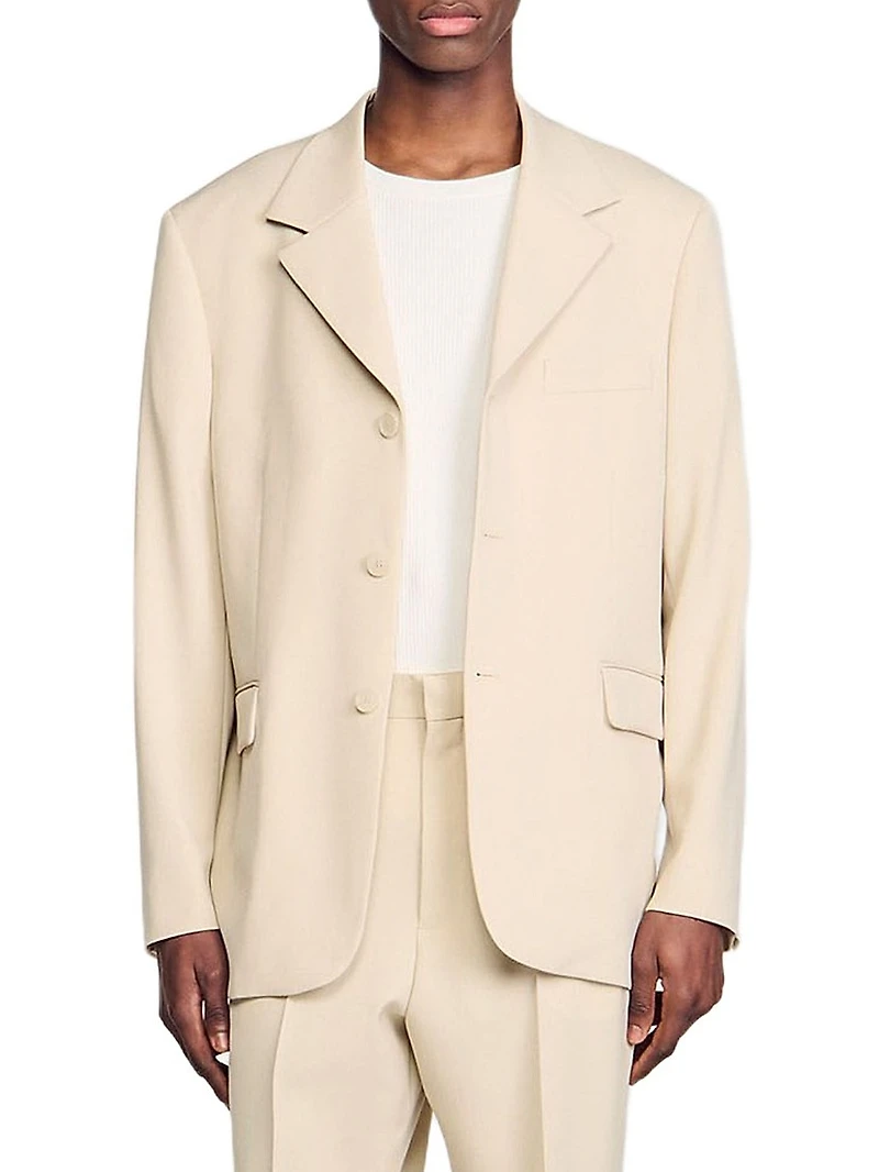 Oversized Wool Suit Jacket
