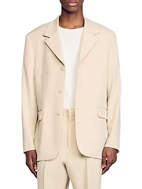 Oversized Wool Suit Jacket