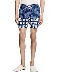 Floral Print Swim Trunks