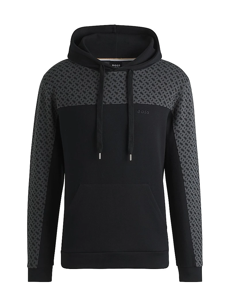 Hoodie with Monogram Pattern