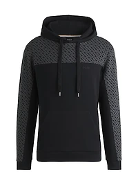 Hoodie with Monogram Pattern