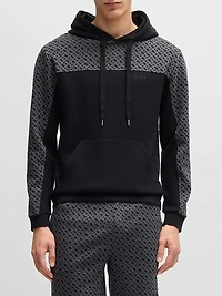 Hoodie with Monogram Pattern