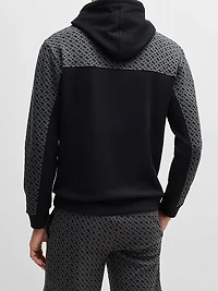 Hoodie with Monogram Pattern