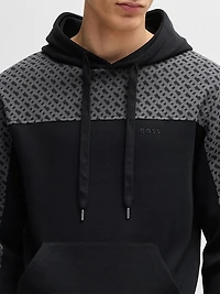Hoodie with Monogram Pattern