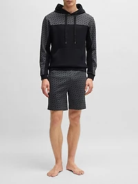Hoodie with Monogram Pattern