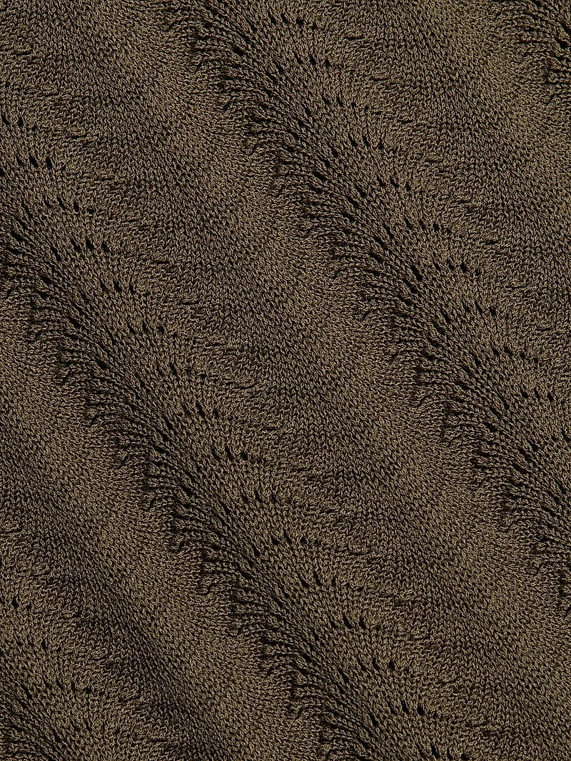 Leighton Wave Crochet Knit Sheath Midi-Dress