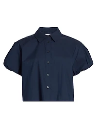 Elza Puff-Sleeve Crop Shirt