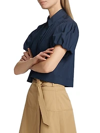 Elza Puff-Sleeve Crop Shirt