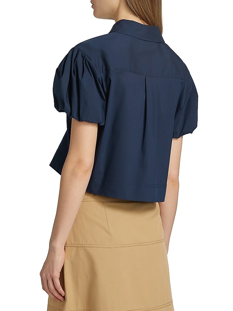 Elza Puff-Sleeve Crop Shirt