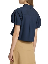 Elza Puff-Sleeve Crop Shirt