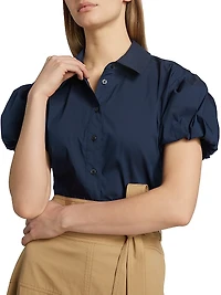 Elza Puff-Sleeve Crop Shirt