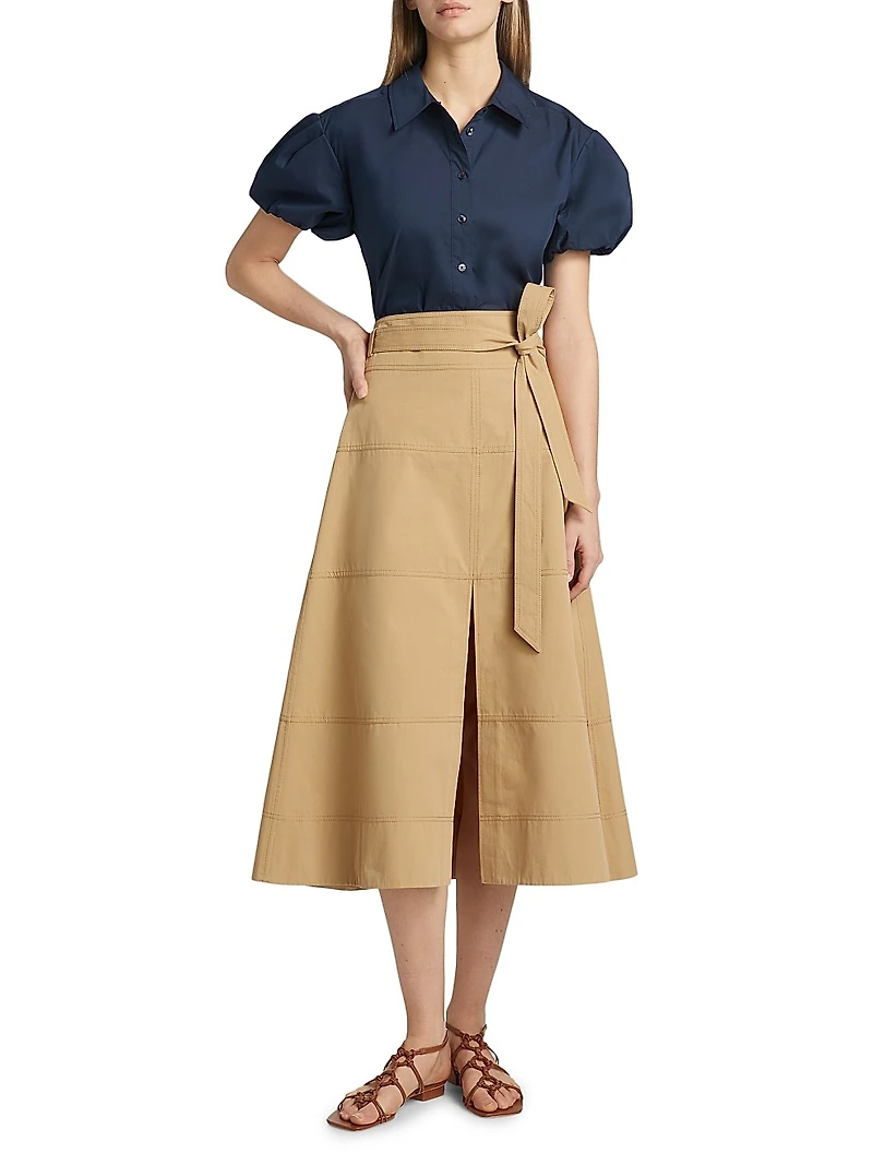 Elza Puff-Sleeve Crop Shirt