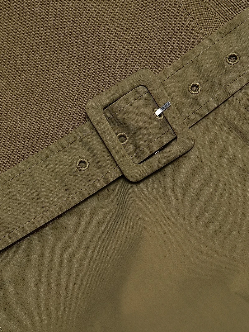 Carmen Square Neck Belted Midi-Dress