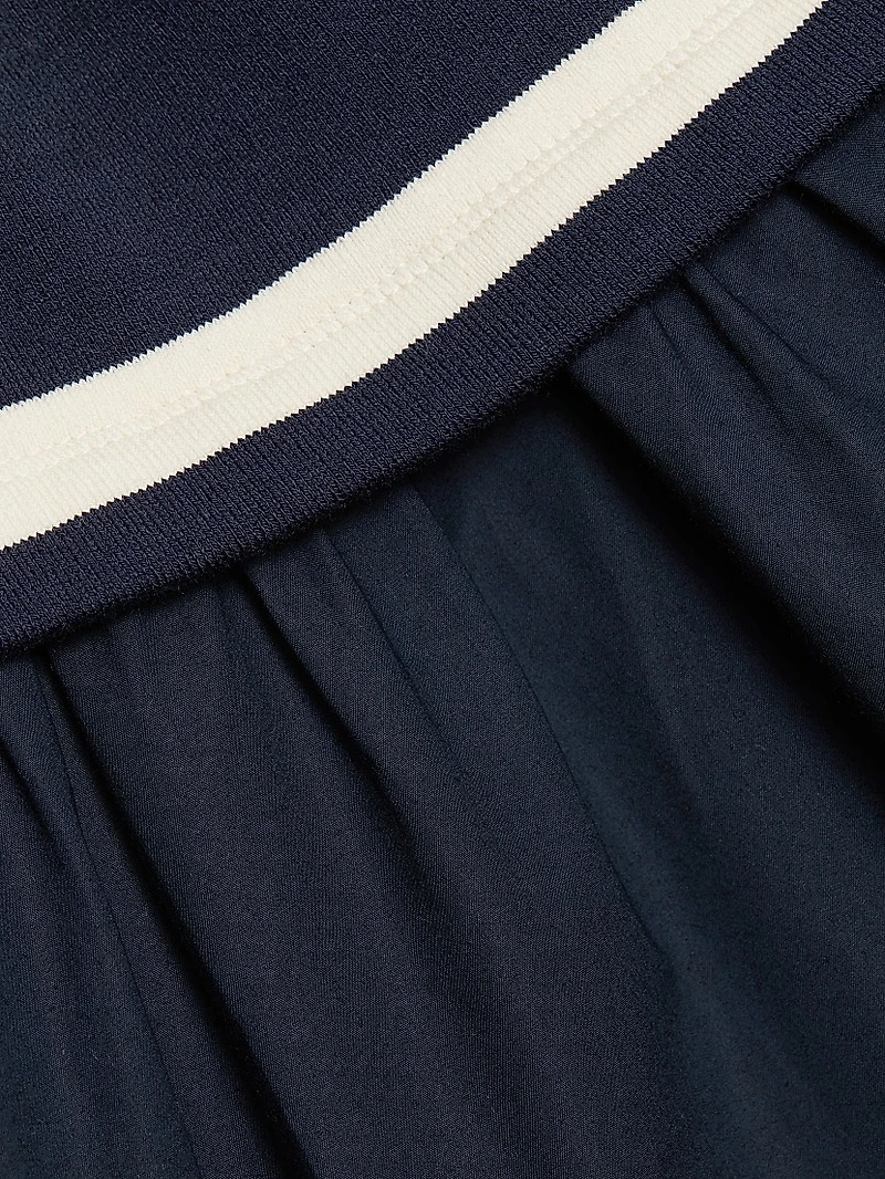 Amber Striped Stretch-Cotton Midi-Dress
