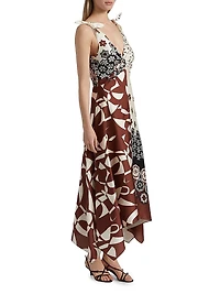 Mabel Printed Handkerchief Midi-Dress
