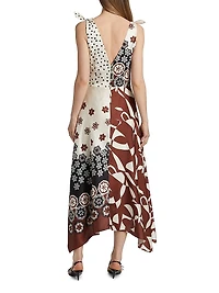 Mabel Printed Handkerchief Midi-Dress