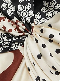 Mabel Printed Handkerchief Midi-Dress