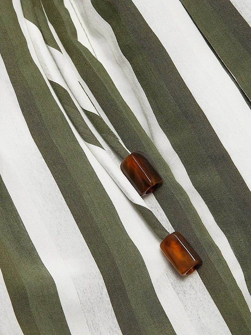 Carrington Seersucker Striped Midi-Dress