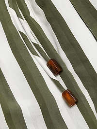 Carrington Seersucker Striped Midi-Dress