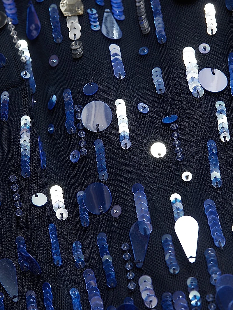 Embellished Off-The-Shoulder Tulle Gown