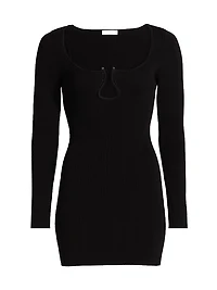 Lyl U-Ring Long-Sleeve Minidress