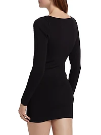 Lyl U-Ring Long-Sleeve Minidress