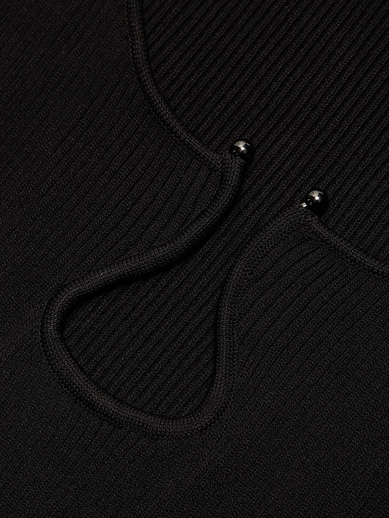 Lyl U-Ring Long-Sleeve Minidress