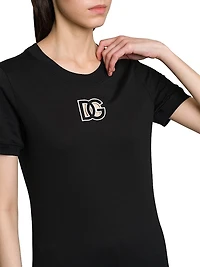 Cut-Out Logo Cotton T-Shirt