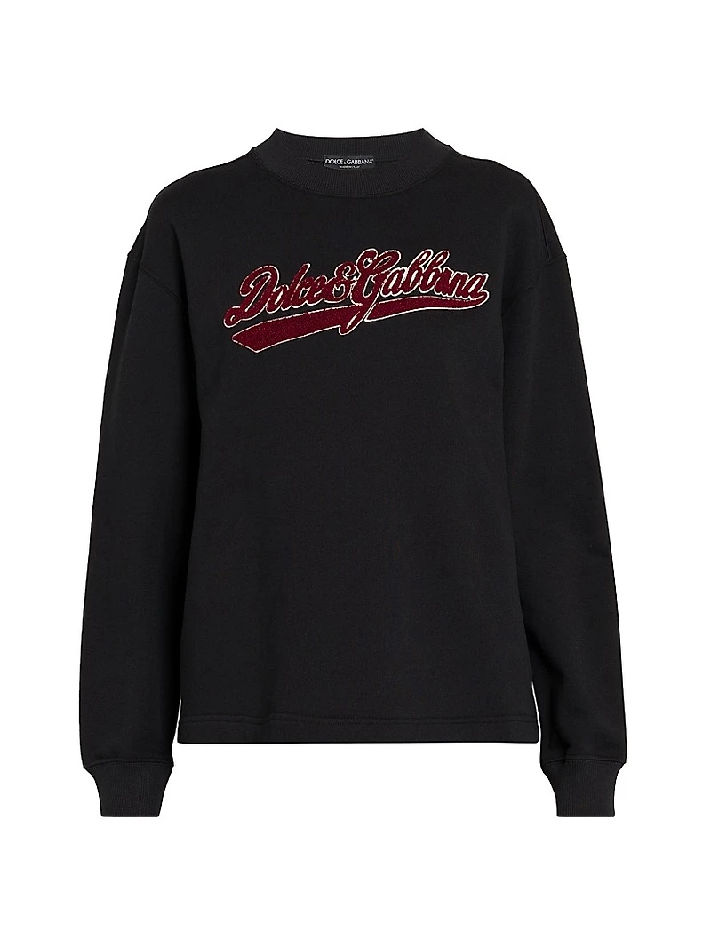Collegiate Logo-Embroidered Cotton Sweatshirt