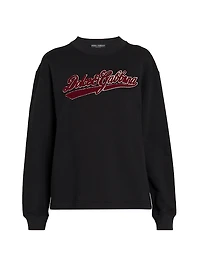 Collegiate Logo-Embroidered Cotton Sweatshirt