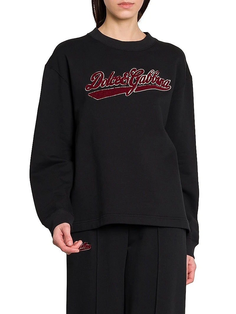 Collegiate Logo-Embroidered Cotton Sweatshirt