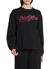 Collegiate Logo-Embroidered Cotton Sweatshirt