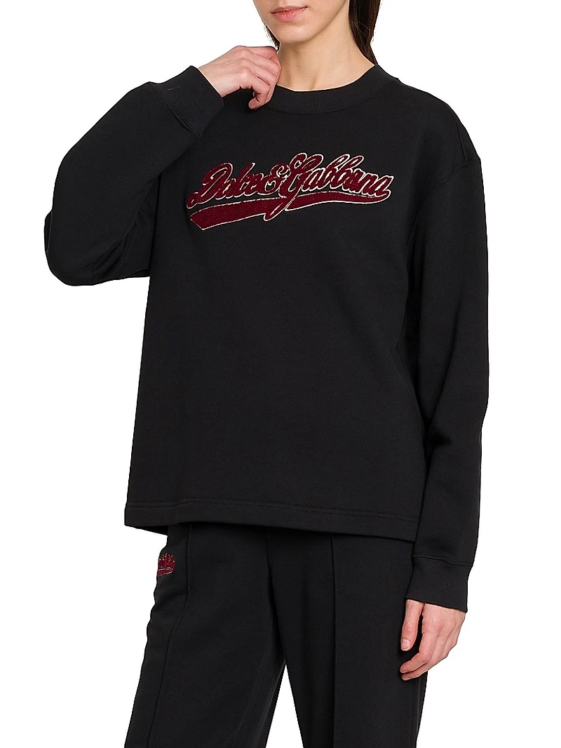 Collegiate Logo-Embroidered Cotton Sweatshirt