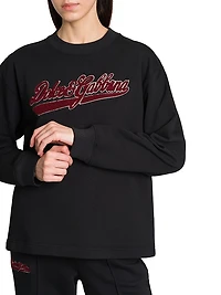 Collegiate Logo-Embroidered Cotton Sweatshirt