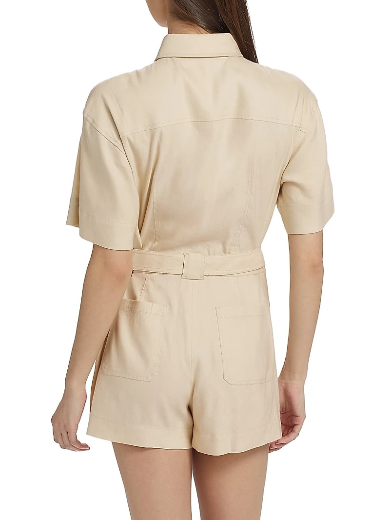 Aspen Linen-Blend Romper