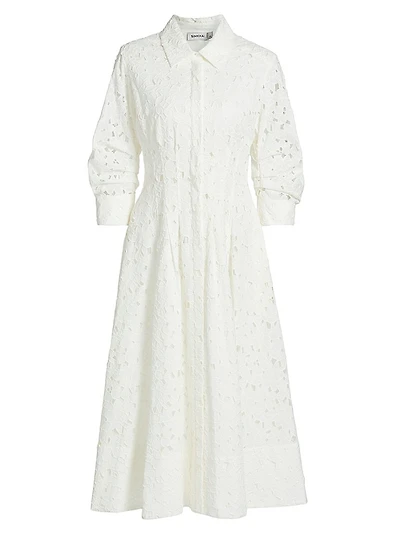Jazz Eyelet Midi-Shirtdress