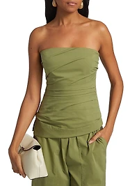 Emerson Ruched Bustier Strapless Top