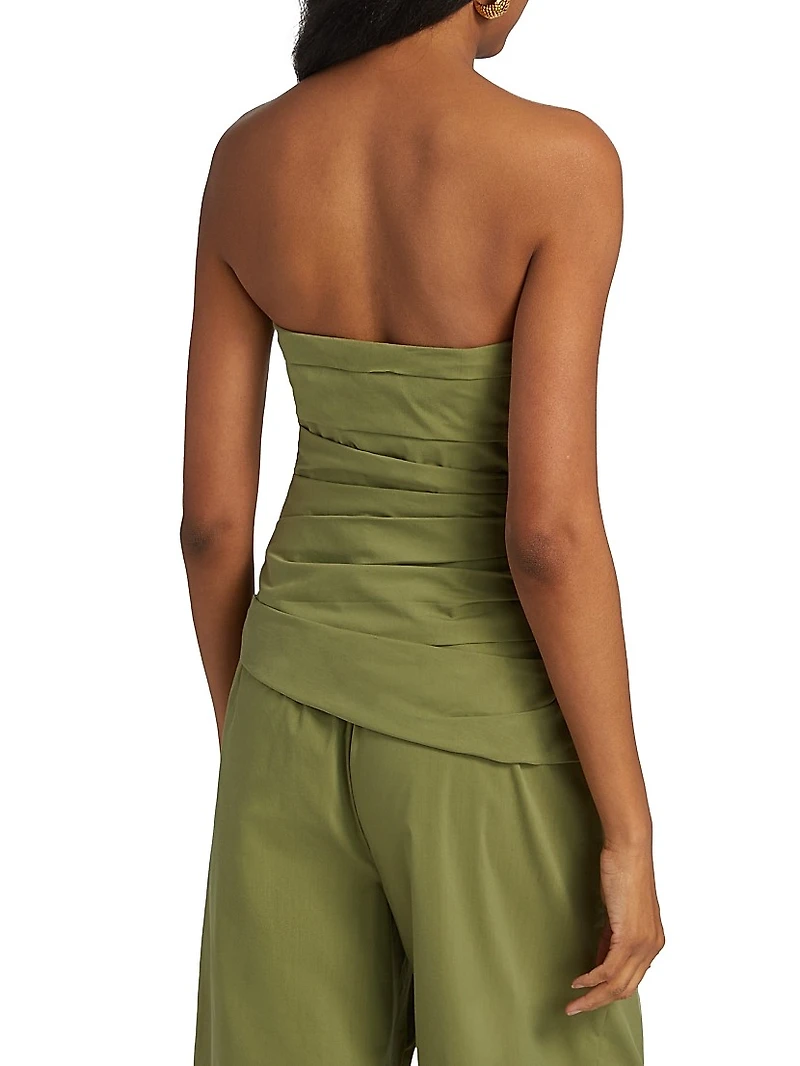 Emerson Ruched Bustier Strapless Top