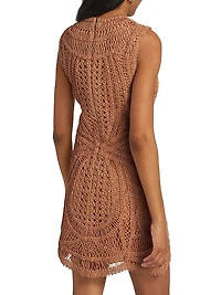 Coen Raffia Crochet Minidress