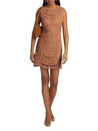 Coen Raffia Crochet Minidress