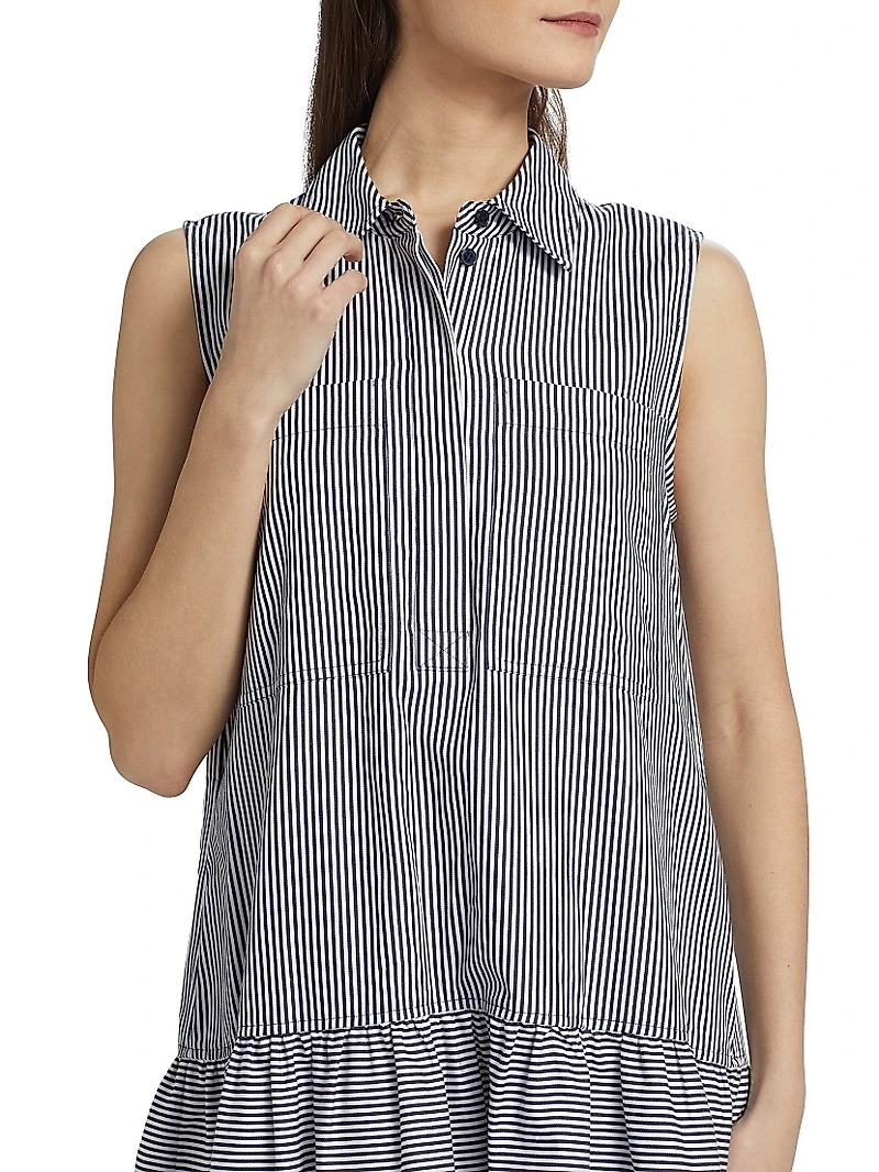 Candace Sleeveless Mini Shirtdress