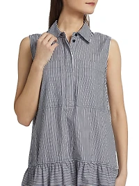 Candace Sleeveless Mini Shirtdress