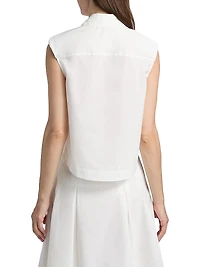 Winslow Cropped Sleeveless Button-Front Shirt