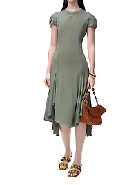 LOEWE x Paula's Ibiza Seamed Flared Midi-Dress