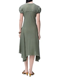 LOEWE x Paula's Ibiza Seamed Flared Midi-Dress