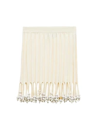 LOEWE x Paula's Ibiza Beaded Tassel Cotton Miniskirt