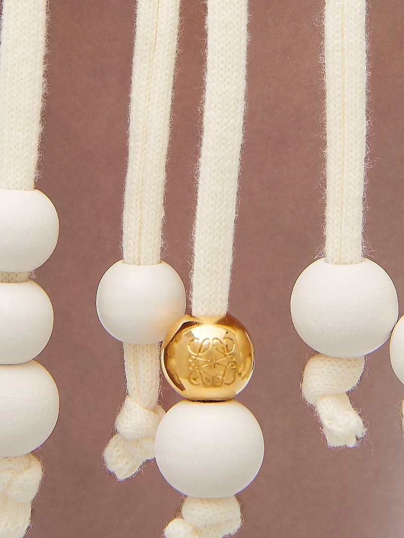 LOEWE x Paula's Ibiza Beaded Tassel Cotton Miniskirt