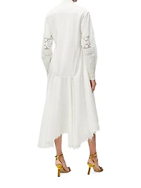 LOEWE x Paula's Ibiza Lace Long-Sleeve Shirtdress